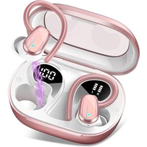 OYIB AI Cuffie Traduzione Simultanea, 50 Ore Bluetooth 5.4 Auricolari con 164 Lingue/6 Modalità di Traduzione, 3 in 1 Auricolari Traduttori Istantanei con ENC Mic, Cuffie Bluetooth con APP per Viaggi Rosa