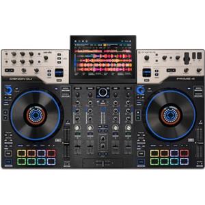 Denon DJ PRIME 4 G2 Console DJ Standalone con Rendering Stems integrato | 4 Deck, Pad MPCe Multi-Zona, Levette FX, Interfaccia DMX integrata, Streaming Wi-Fi, Bluetooth, Jog Wheel da 8