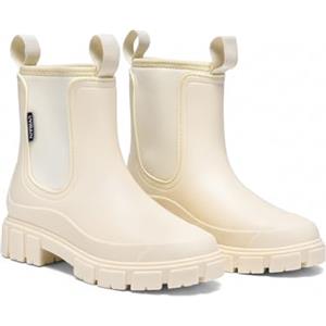 GemChve Stivali Pioggia Donna Impermeabile Inverno Tenersi al Caldo Antiscivolo Stivaletti di Gomma Leggere Comode Boots Antipioggia Moda Stivali Giardinaggio 36-42 EU