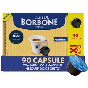 Caffè Borbone Miscela Blu - 90 capsule - Compatibili con le Macchine a marchio Nescafè®* Dolce Gusto®*