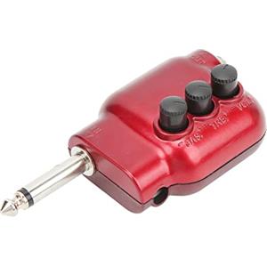Pwshymi Preamplificatore Chitarra Mini con Jack 6.35mm per Acustica | Adattatore Impedenza per Amplificatori, Corpo ABS Resistente, Trasforma Stereo in Amplificatore