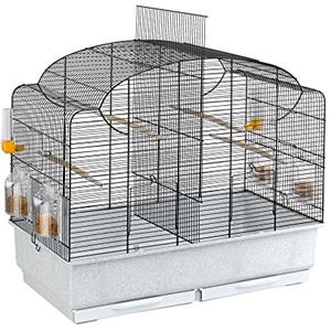 Ferplast Gabbia per Canarini Gabbia Uccelli Esotici CANTO, Gabbietta da Cova Riproduzione con Divisorio e Accessori, 71 x 38 x h 60,5 cm.