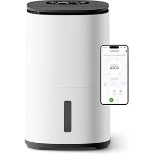 Meaco Deumidificatore Dry Arete® Two da 25 litri e purificatore d'aria HEPA H13, basso consumo energetico, basso rumore, app Wi-Fi, modalità umidità intelligente, modalità lavanderia
