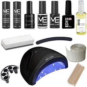 MESAUDA Kit Semipermanente Unghie MESAUDA Gel Polish Con Fornetto LED 48W + Ultrabond + Smalto 5ml Base Top e Colore + Omaggio Olio Cuticole e Smalto Zakiss 10ml
