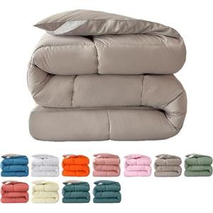 Fnyopki Piumino in Piuma d'oca per Tutte le Stagioni, Piumino Letto Matrimoniale, Piumone Invernale Leggero e Calda, Trapunta in Piuma d'oca (Light Gray 150x200cm 1.5kg)