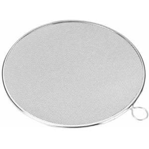 Generic Frangifiamma in acciaio inossidabile Ø 20 cm, Lavabile in lavastoviglie, resistente alle alte temperature, Acciaio, Colore Grigio