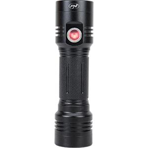 PNI Torcia Adventure F200 in alluminio a doppio LED, batteria da 4000 mAh e porta micro USB, 3 LED con ampia apertura e uno con messa a fuoco