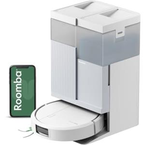 iRobot Roomba® Plus 416 Combo robot aspirapolvere lavapavimenti, 20.000 Pa | Con stazione AutoWash™ autosvuotante mappa LiDAR multilivello, mop rotanti ed estensibili con asciugatura ad aria calda, nero