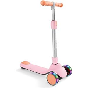Growaystory Monopattino per bambini dai 3 anni in su, con ruote LED, pieghevole, per bambini dai 3 ai 10 anni