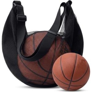 Generic Borsa a tracolla per pallacanestro, borsa a tracolla regolabile in rete
