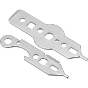 Generic Kit di chiavi per freccette, set di 2 accessori multiuso per freccette in alluminio e punte per freccette, tonalità argento