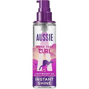 Aussie Work That Curl Olio per capelli 95ml | Lucentezza e Protezione Dal Crespo per 48 Ore per Onde e Ricci, con Olio di Noci di Macadamia, Formula Vegana e Cruelty-Free