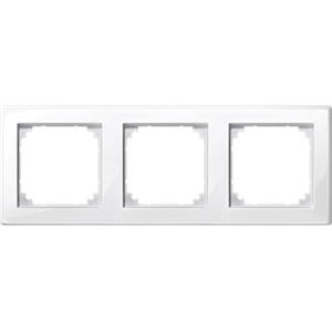 Schneider Electric 478319 M-SMART-Rahmen Telaio, Bianco Polare Lucido, 3 fach