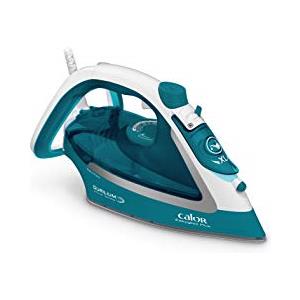 Calor Easygliss Plus Ferro da stiro a vapore, 2500 W, Vapore continuo 40 g/min, Pressing 195 g/min, Suola Durilium Airglide FV5719C0, Turchese