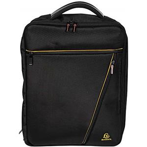 Exacompta 17734E Exactive, Borsa Zaino Nera Per Laptop 15.6 Pollici e Tablet, Poliestere di alta qualtià, Tasche Funzionali Per Riporre Vari Oggetti