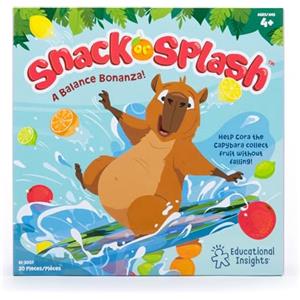 Educational Insights Learning Resources Snack or Splash Gioco di motricità fine per Bambini dai 4 Anni con Cora Il Capibara - Gioco di Equilibrio e Associazione dei Colori
