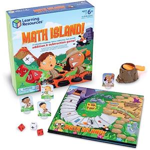 Learning Resources- Isola, Gioco dell'addizione e della sottrazione, Giocattoli didattici, Matematica per Bambini, Giochi educativi da Interno, 8 Pezzi, dai 6 Anni in avanti, Multicolore