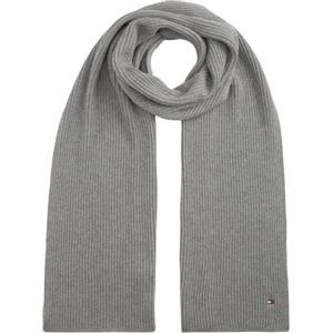 Tommy Hilfiger Sciarpa da uomo in cotone pima con bandiera Am0Am12847, peso medio, grigio (grigio mélange medio), taglia unica