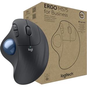 Logitech ERGO M575 Trackball wireless for Business | Controllo facile pollice, ergonomico, Logi Bolt, Bluetooth, Windows/Mac/Chrome/Linux - Graphite