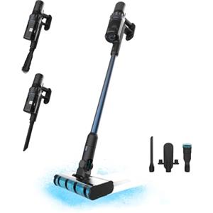 Cecotec Aspirapolvere Scopa Elettrica Senza Fili Conga Rockstar 5500 Hurricane Twice, 3in1, Ciclone Parallelo, 630W, 30Kpa, 180Aw, Autonomia Max 90Min, Tubo Rigido, Doppio Rullo, Accessorio Per Mobili