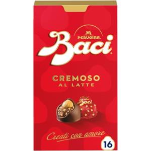 Perugina BACI PERUGINA Cremoso al Latte Cioccolatini al latte ripieni al Gianduia e Nocciole Scatola 200g