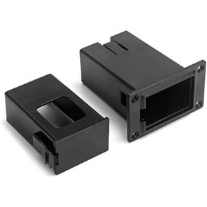 Mioaoa Custodia nera per pickup per chitarra acustica, custodia per batteria e pickup per chitarra acustica, custodia installata sul basso, con scatola da 9 V, custodia di ricambio per EQ 7545R
