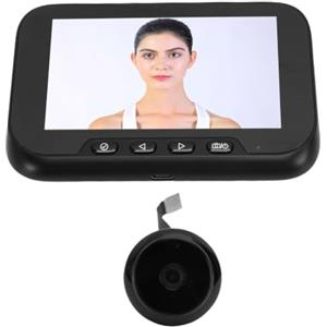 VBESTLIFE Videocamera Spioncino, Spioncino Digitale da 4,5 Pollici 1080P HD 135° Grandangolare con Rilevamento del Movimento PIR, Visione Notturna, per la Sicurezza Domestica