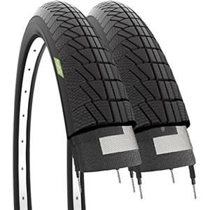 ECOVELO 2 COPERTONI 20 X 1.75 (47-406) PNEUMATICI IN GOMMA NERI PER GRAZIELLA CITY BIKE BMX STRADALE BAMBINO