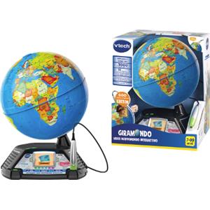 VTECH ELECTRONICS EUROPE B.V. VTech Giramondo - Video Mappamondo Interattivo con Penna Touch e 600 Video Educativi