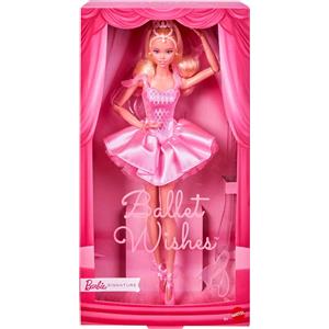 MATTEL ITALY SRL Barbie Signature Ballet Wishes JBJ09, bambola da collezione con tutù rosa e supporto