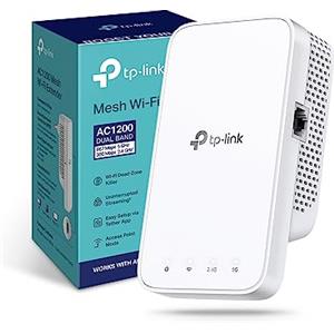 TP-Link RE330 Ripetitore Wi-Fi AC1200Mbps, Dual-Band, 2 Antenne Interne | WPS e App Tether, Selezione Automatica del Percorso, per Streaming HD, Giochi Online e Home Office in Stanze con Wi-Fi Debole