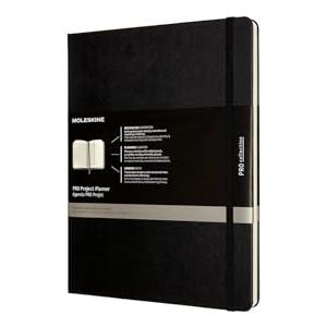 Moleskine Pro Project Planner, Agenda Professionale e Taccuino per Obiettivi, Agenda Produttività per Progetti, Copertina Rigida, Formato Extra Large 19x 25 cm, Colore Nero, 288 Pagine
