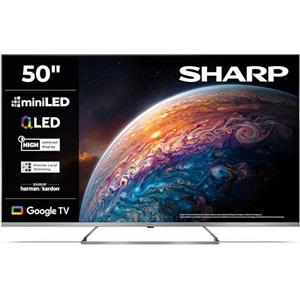 SHARP TV Smart 50 pollici 4K Ultra HD Mini LED QLED Harman Kardon HDMI eARC Dolby Vision Dolby Atmos 50JP7365E
