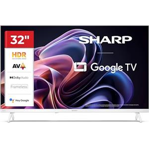 Sharp 32HF2365EW 32" Smart TV HD Ready, Google TV, HDR10, Chromecast | Google TV con Chromecast integrato, HDR10, Bluetooth, HDMI ARC e sintonizzatori