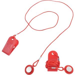DEEPCRAFF 2 Pezzi Chiave di Sicurezza Magnetica Blocco Rosso, per Tapis | ABS Leggero, Installazione Semplice, Forma Arrotondata, per Tapis Elettrico e Accessori Compatibili