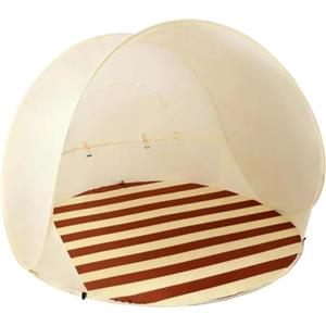Generisch Tenda parasole da spiaggia per 3/4 persone, pop-up, protezione UV | Parasole con finestra in rete di ventilazione per campeggio, all'aperto, picnic, giardino, cortile, viaggi, vacanze, feste