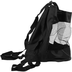 Kichvoe Sacca Rete per Palloni Basket Grande, Zaino, Cotone Lino Nero | Capacità Ampia, Trasporto Facile, Design Multifunzione, per Palestre e Centri Ricreativi, Pallavolo