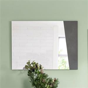 Dmora - Specchio Alessio, Specchio da bagno, 100% Made in Italy, cm 80x2h60, Ardesia