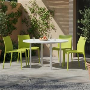 Dmora Sedia da Esterno Castellam Verde 4 Sedie Impilabile, Peso Supportato 120 kg Made in Italy