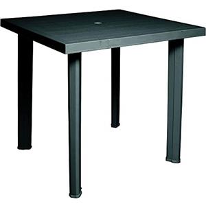 Dmora - Tavolo da Esterno Lucca, Tavolino Rettangolare, Tavolo da Giardino Multiuso, 100% Made in Italy, Cm 80x75h72, Verde