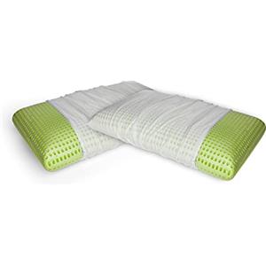 Talamo Italia - Talamo Italia Set di 4 Cuscini per letto, 100% Made in Italy, Guanciale sfoderabile a "saponetta" in Memory Foam forato,Anallergico e Traspirante,70x40xh16 cm