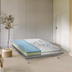 Talamo Italia - Materasso matrimoniale Vanda, Materasso sfoderabile in Memory Foam e Waterfoam, 100% Made in Italy, Anti acaro e Anallergico, Cm 160x190h22