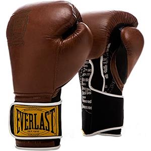 Everlast Guantoni da boxe 1910 | Guanti avanzati per uomini e donne | Hook and Loop con triplo strato di schiuma e supporto per il polso per la prevenzione degli infortuni | Allenamento con sacco