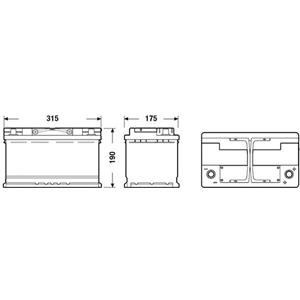 EXIDE Batteria Auto Exide Agm 80 Ah 800A Start-Stop 12V = BOSCH VARTA 80AH AGM VR800 VR850 FIAMM