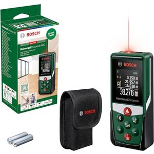 Bosch distanziometro laser UniversalDistance 40C | Misurazione precisa della distanza fino a 40 m, connettività Bluetooth, funzioni di misurazione, in scatola di cartone