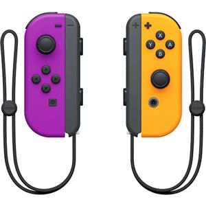 Set da due Joy-Con viola neon/arancione neon