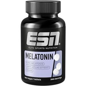 ESN Melatonin Sleep Aid, 180 compresse | 0,5 mg di melatonina pura per dose giornaliera, supporto anti-jet lag - prodotto in Germania