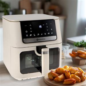 M mimotec -Friggitrice ad Aria Tech 9L, 1700W, 8 Programmi, 40-200°C, Memoria Impostazioni, Luce Interna, Funzionamento Silenzioso, Parti Lavabili