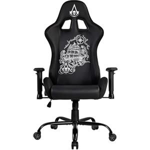 SUBSONIC - Sedia Gaming e Ufficio Assassin's Creed Black Flag - Nero | Licenza Ufficiale, Ergonomica, Funzione Dondolo, Dossier Reclinabile 180°, Braccioli 2D, Altezza Regolabile