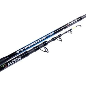 ALCEDO ITALIAN PRIDE Alcedo Typhoon Tele Surf 4,20 m - Canna da Pesca Surfcasting Telescopica in Carbonio, Azione fino a 200 g, Anelli SIC e Vettino Giallo Fluorescente Alta Visibilità